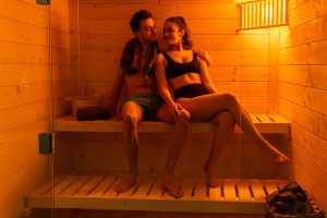 hammam, couple, romantique