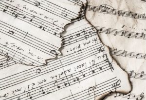 Papiers, notes de musique