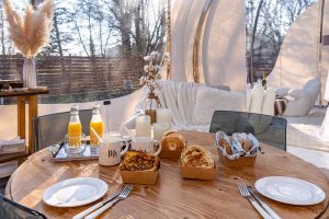 Petit-déjeuner dans une bulle